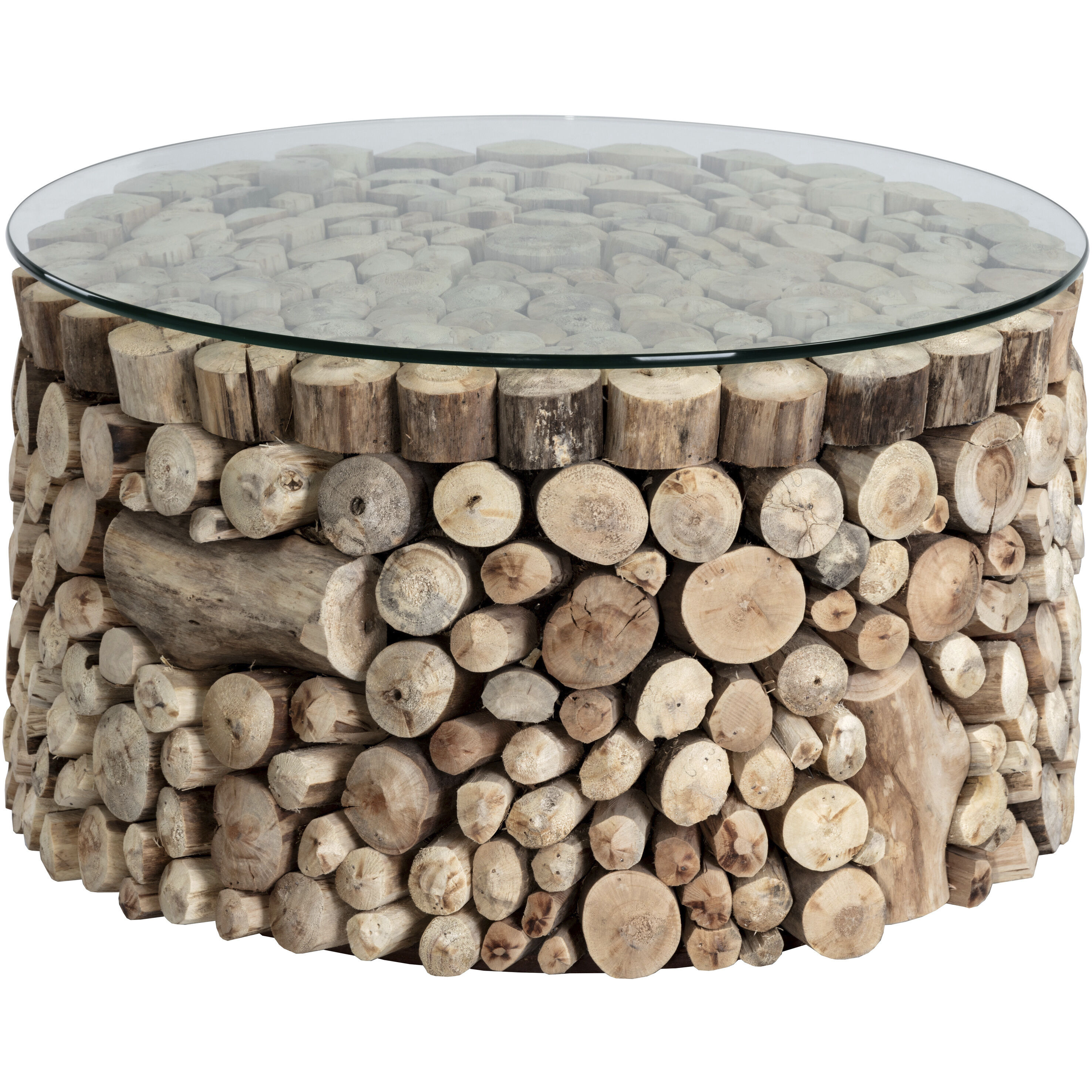 Bickford 23.5 X 13.75 inch Clear / Brown Side Table